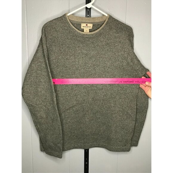 WOOLRICH 9021 Oat Mix Crew Neck WOOL Blend Sweater Pullover Mens Size MD EUC - Picture 5 of 6